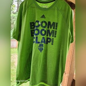 Green Adidas Seattle Sounders Shirt, Men's XL